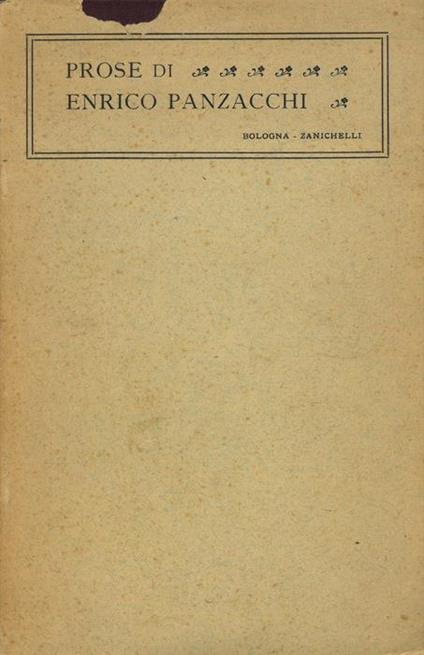 Prose scelte da Giuseppe Lipparini - Enrico Panzacchi - copertina