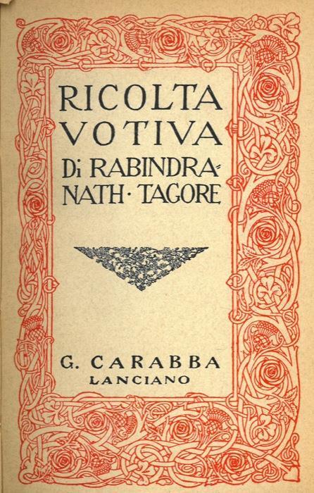 Riccolta votiva - Rabindranath Tagore - copertina