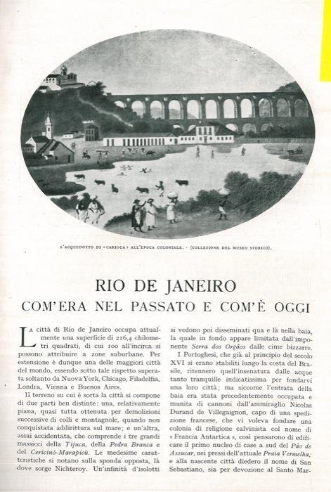 Rio de Janeiro. Com'era nel passato e com'è oggi. Com'è oggi e come sarà domani - Fr. Orteis - copertina