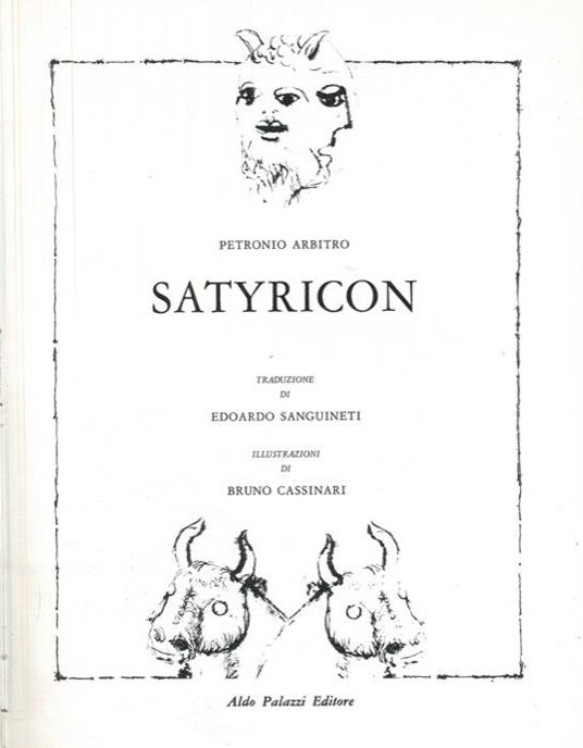 Satyricon - Arbitro Petronio - copertina