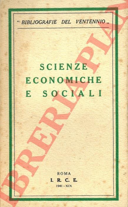 Scienze economiche e sociali - copertina