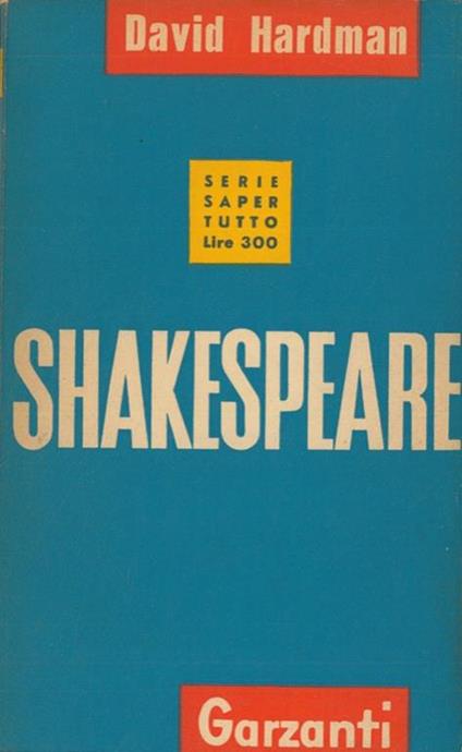 Shakespeare - David Hardman - copertina