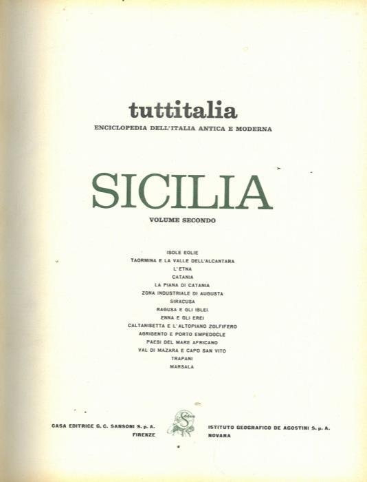 Sicilia. Volume II° - copertina