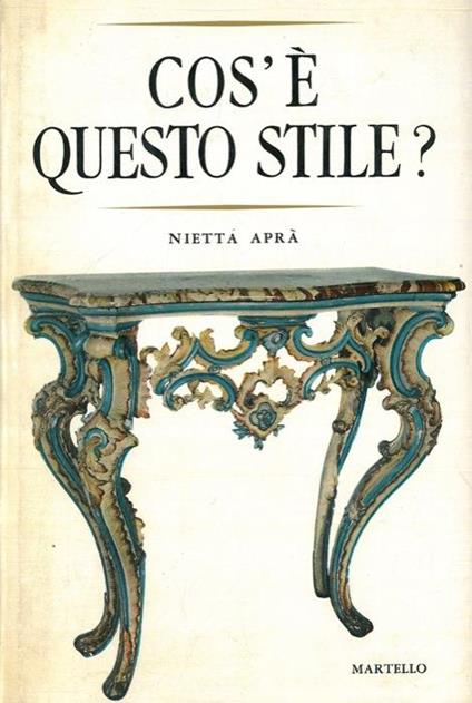 Cos' questo stile ? - Nietta Aprà - copertina