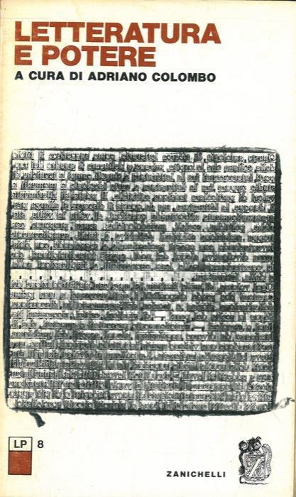 Letteratura e potere - A. Colombo - copertina