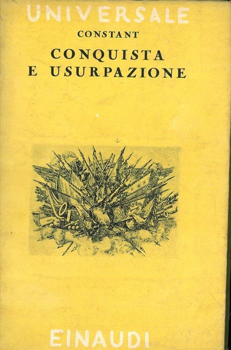 Conquista e usurpazione - Benjamin Constant - copertina
