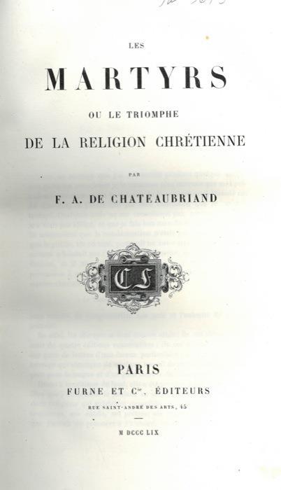 Itinéraire de Paris a Jérusalem - François-René de Chateaubriand - copertina