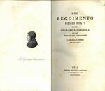 Del reggimento degli stati. Con due opuscoli del Guicciardini e l'apologia di Lorenzo dé Medici