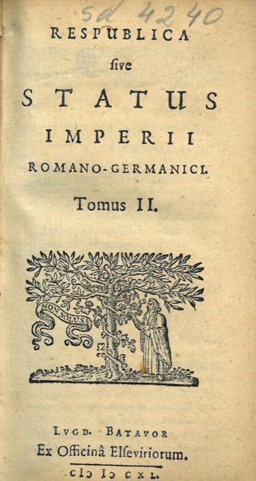 Respublica sive Status Imperii Romano-Germanici. Tomus II - copertina