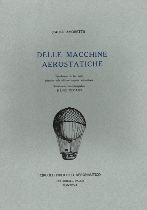 Delle macchine aerostatiche - Carlo Amoretti - copertina
