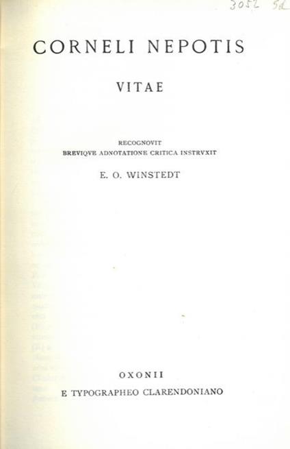 Corneli Nepotis Vitae - copertina