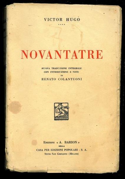 Novantatre - Victor Hugo - copertina