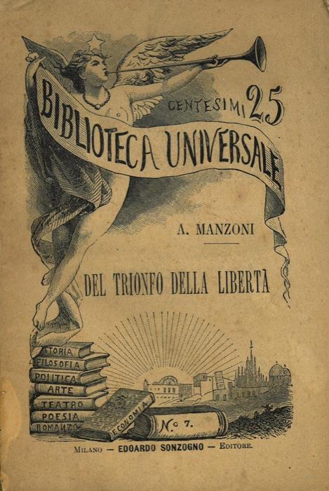 Del trionfo della libertà - Alessandro Manzoni - copertina