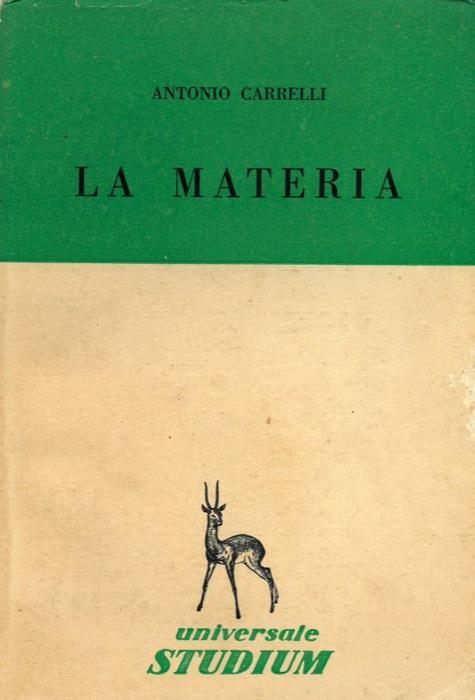La materia - Antonio Carrelli - copertina