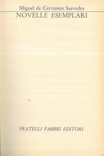 Novelle esemplari - Miguel de Cervantes - copertina