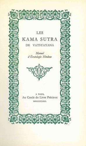 Le Kama Soutra de Vatsyayana. Manuel d'erotologie hindoue - Mallanaga Vatsyayana - copertina