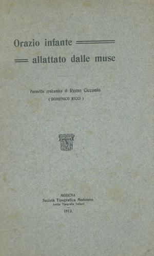 Orazio infante allattato dalle muse - Domenico Ricci - copertina