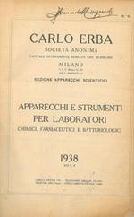 Apparecchi e strumenti per laboratori chimici, farmaceutici e batteriologici. 1938