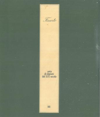 Asta di dipinti del XIX secolo. 16 novembre 1972 - Gustavo Predaval - copertina