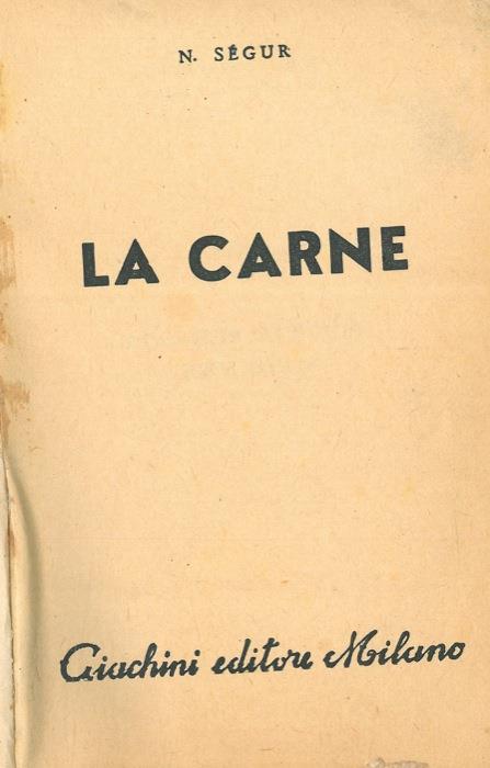 La carne - copertina