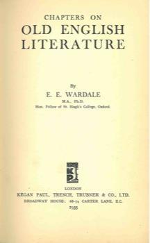 Chapters on british literature - copertina