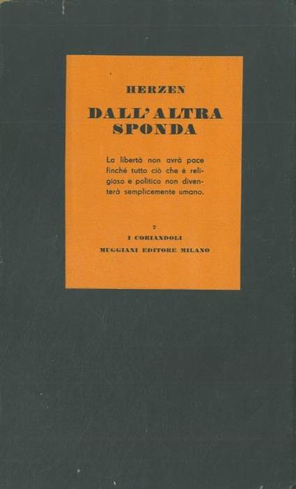 Dall'altra sponda - Aleksandr Herzen - copertina