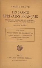 Les grands ecrivains franais. XVIII siecle. Romanciers et moralistes. Lesage, Marivaux, L'Abbé Prevost, Vauvenargues, Chamfort, Rivarol