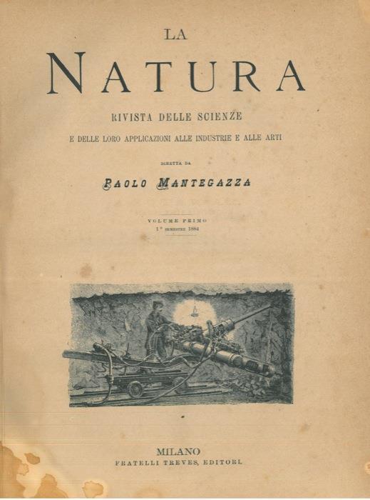 La natura. Rivista delle scienze e delle loro applicazioni alle industrie e alle arti - Paolo Mantegazza - copertina