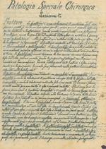 Patologia speciale chirurgica. Lezioni di clinica chirurgica propedeutica