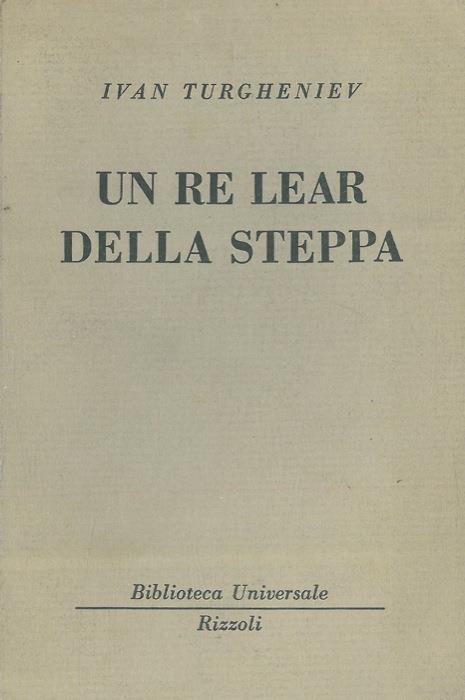 Un re Lear della steppa - copertina