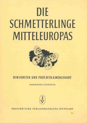 Die Schmetterlinge Mitteleuropas - W. Forster - copertina