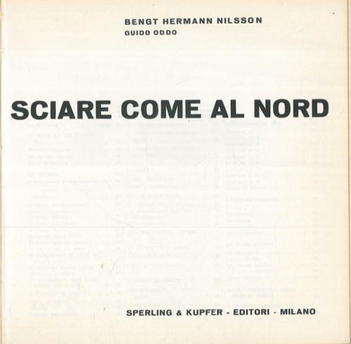 Sciare come al nord - Bengt-Hermann Nilsson - copertina