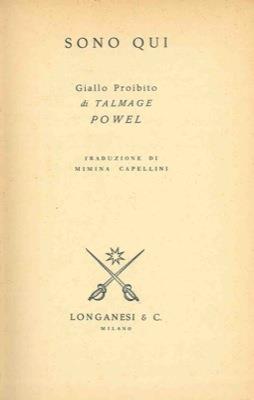 Sono qui - copertina