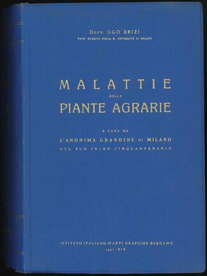 Malattie delle piante agrarie - Ugo Brizi - copertina