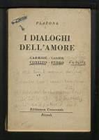 I dialoghi dell'amore - Carmide, Liside, Convito, Fedro - Platone - copertina