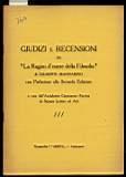 GIUDIZI e RECENSIONI su “La Ragion d’essere della Filosofia”