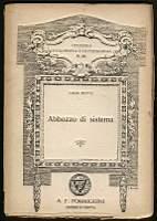Opuscoli di filosofia e pedagogia n. 26 Abbozzo di sistema - Luigi Botti - copertina