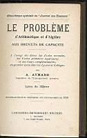 Le probleme d'arithmetique et d'algebre aux brevets de capacité