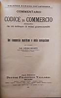 Commentario al Codice di Commercio del commercio marittimo e della navigazione - Antonio Brunetti - copertina