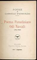 Poesie di Gabriele D'Annunzio: Poema paradisiaco -Odi navali (1891-1893) - Gabriele D'Annunzio - copertina