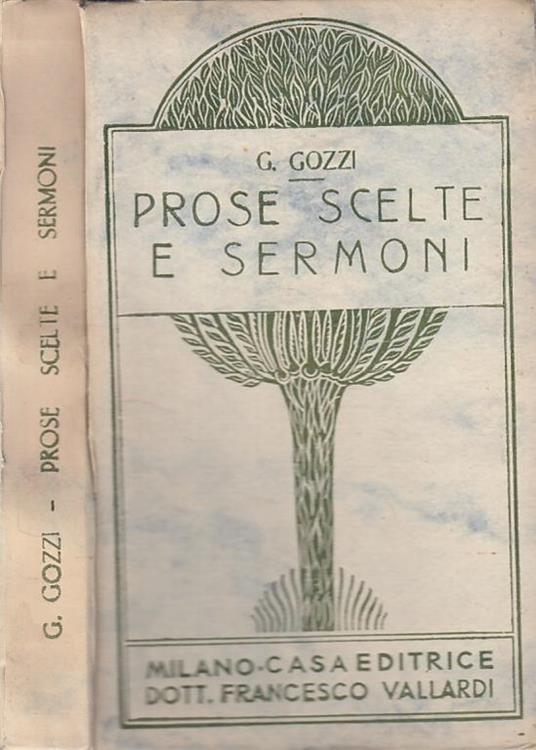 Prose Scelte e Sermoni - Gasparo Gozzi - copertina