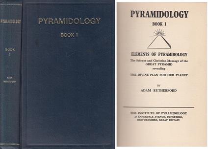 Pyramidology Book I Elements - Adam Rutherford - copertina
