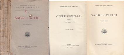 Saggi Critici Volume Terzo - Francesco De Sanctis - copertina
