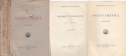 Saggi Critici Volume Terzo - Francesco De Sanctis - copertina