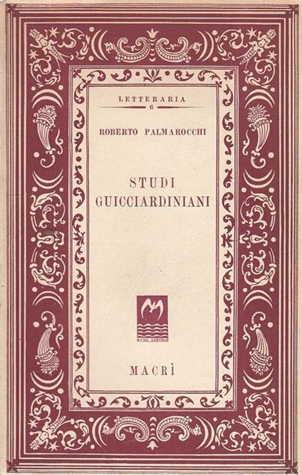 Studi Guicciardiniani - Roberto Palmarocchi - copertina