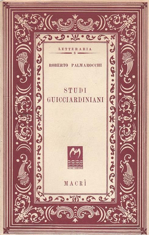 Studi Guicciardiniani - Roberto Palmarocchi - copertina