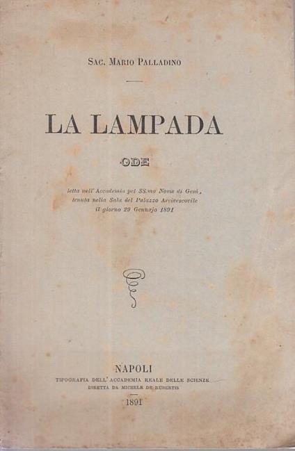 La Lampada Ode - Mario Palladino - copertina