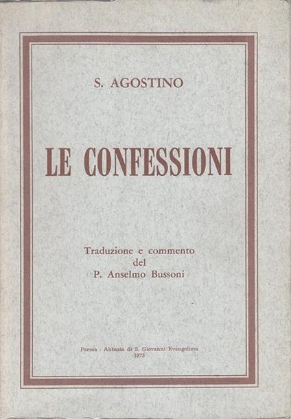 Le Confessioni - Agostino (sant') - copertina