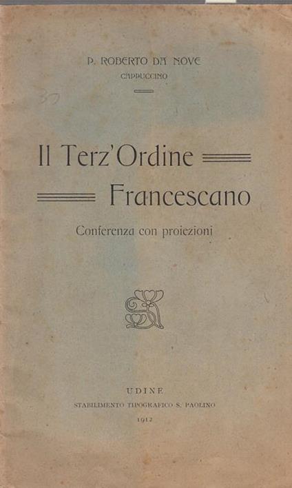 Il Terz'Ordine Francescano - Roberto Da Nove - copertina