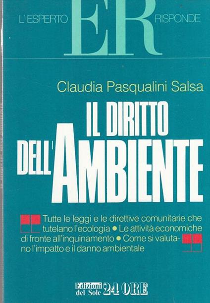 Il Diritto Dell'Ambiente - Claudia Pasqualini Salsa - copertina